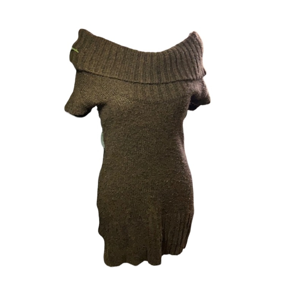 Love By Design Brown Knit Sweater Mini Dress